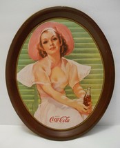 COCA COLA Metal Serving Tray Lady in Pink Dress Limited Edition in Canad... - $69.95