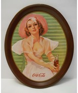COCA COLA Metal Serving Tray Lady in Pink Dress Limited Edition in Canad... - £54.63 GBP