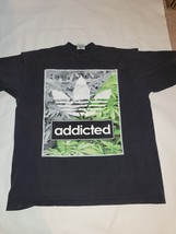 Addicted Black T Shirt 100% Cotton Mens Size 2 XL MADE IN USA - £17.21 GBP