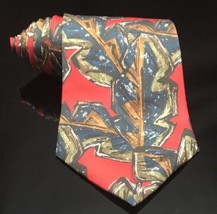 Christian Dior Monsieur Tie Camouflage Autumn  Red Green Mens Necktie - £17.32 GBP