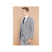 Men 3pc European Vested Suit WESSI by J.VALINTIN Extra Slim Fit JV44 Houndstooth image 4