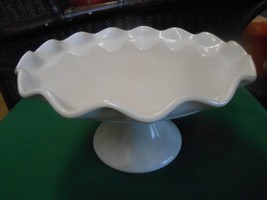 Great WESTMORELAND Milk Glass Skirted CAKE STAND 10&quot; - $27.31