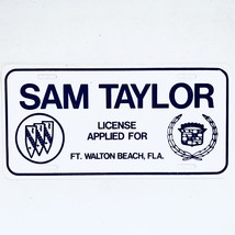 License Plate SAM TAYLOR - £14.78 GBP