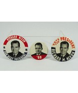 VINTAGE 1968 REPUBLICAN POLITICAL CAMPAIGN BUTTON PINS RICHARD NIXON BONUS! - £22.41 GBP