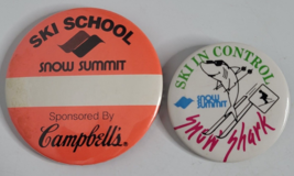Snow Summit Ski School California Vintage Sport Travel Hat Pin Buttons Lot - £11.98 GBP
