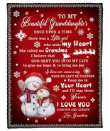 Custom Merry Christmas Blanket Gift For Granddaughter From Grandma Fleec... - £45.73 GBP+