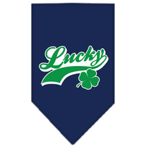 Lucky Swoosh Screen Print Bandana Navy Blue Small - £9.23 GBP