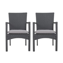 Christopher Knight Home Corsica Outdoor Wicker Dining Chairs with Cushio... - $203.15