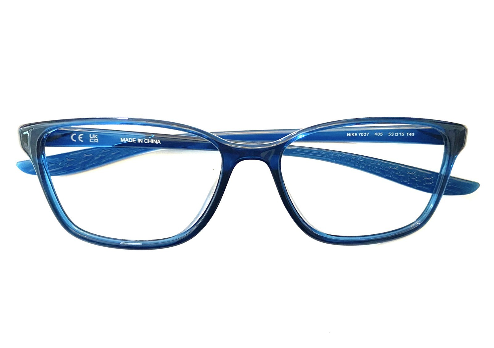 Nike Eyeglasses 7027 405 Clear Blue Square Full 53-15-140 - $46.53
