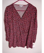 Ophelia Roe Black Pink Red Design Top Size XL NWT Women’s - $414.79 MXN