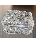 PrettySmall Crystal Glass  Rectangular Jewelry Trinket Box W Lid Diamond... - $277.81 MXN