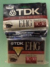 TDK E-HG Extra High Grade TC-30 Blank Camcorder Cassette Tape - $12.75