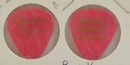 JEFF BECK - OLD VINTAGE 1999 JEFF BECK WHO ELSE PROMO GUITAR PICK - $186.40 MXN