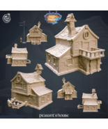 3D Printed Cast n Play Peasant&#39;s House Kingdom Of Thamarya 28mm 32mm D&amp;D - $252.37+