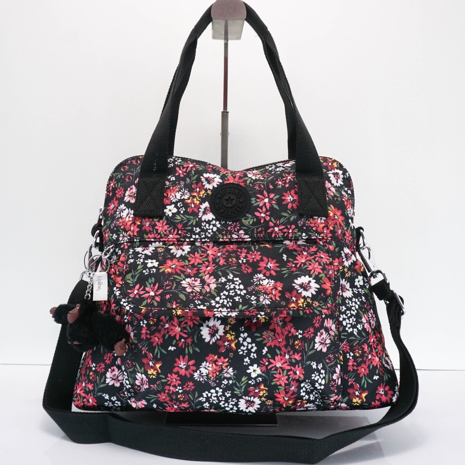Kipling Pahneiro Crossbody Shoulder Handbag KI9394 Polyester Midnight Floral Nwt