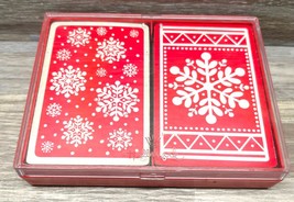 Hallmark Double Deck of Playing Cards Snowflakes Plastic Coated - £12.60 GBP