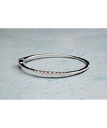 Women&#39;s 3.5Ct Round Lab-Created Diamond Bangle Bracelet in 14k White Gol... - $134.63