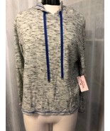 Juicy Couture Women&#39;s Hoodie Gray Blue Stretch Junior Size Large NWT - $28.71