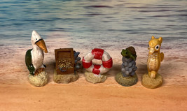 Miniature Fairy Garden Life Preserver Turtle Seahorse Pelican Treasure C... - £6.10 GBP