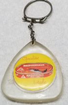 Rodel Mackerel Keychain French Fish Cannery Plastic Acrylic 1960s - £9.59 GBP