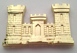 Engineer Castle (1-1/8&quot;) US Army Military Gold Hat Pin 14868 Free Shipping - $10.98