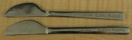 Vintage Advertising Flatware Stainless Steel Knives CATHAY PACIFIC Airlines 2PCS - £10.71 GBP