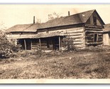 RPPC Rustic Log Cabin at Lakeview Michigan MI UNP Postcard Y15 - $15.79
