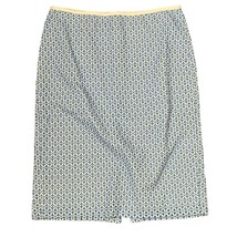 Talbots Womens Skirt Eyelet Zip Pencil Lace Overlay Split Back Size 4 Blue White - £15.63 GBP