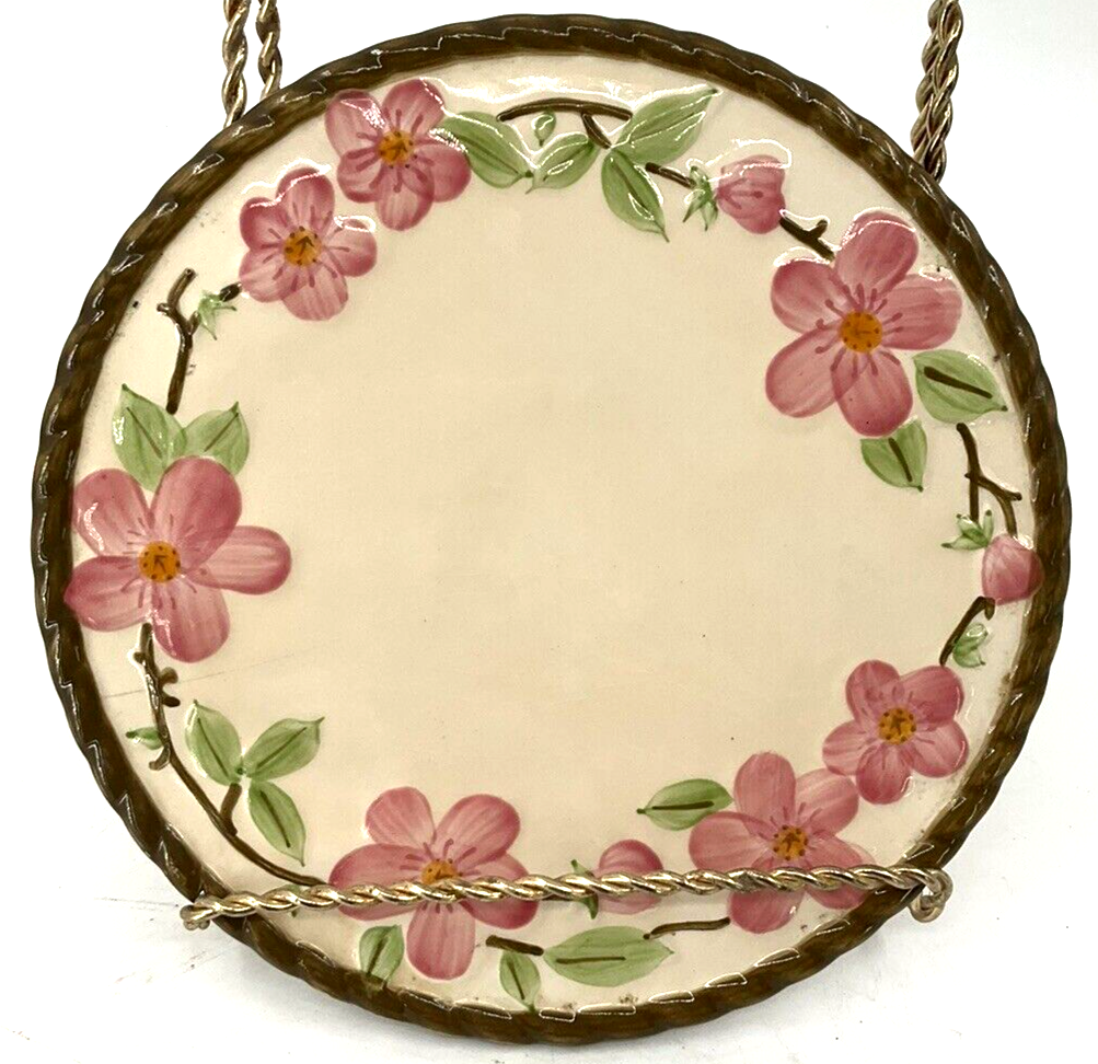 Franciscan Desert Rose Wedgwood Group 7&quot; HandPainted Earthware Trivet Pe... - $39.59