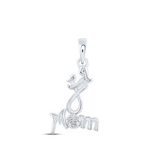 Sterling Silver Womens Round Diamond Mother Child Mom Pendant .03 Cttw - £64.25 GBP