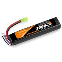 Airsoft Battery 11.1V Rechargeable 3S Lipo 2000Mah 30C Hobby Battery Wit... - £28.07 GBP