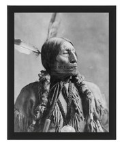 Chief Wolf Robe Cheyenne Native American Portrait Feathers 8X10 Framed Photo - £15.84 GBP