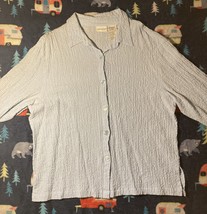 Women’s Vintage Sky Blue  Button Down Shirt, Size X-Large, Pre-Owned - £15.15 GBP