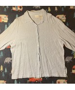 Women’s Vintage Sky Blue  Button Down Shirt, Size X-Large, Pre-Owned - £14.90 GBP