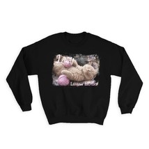 Cat : Gift Sweatshirt Sleeping Cute Funny Animal Pet Kitten Feline Pets Lover Ca - £22.87 GBP