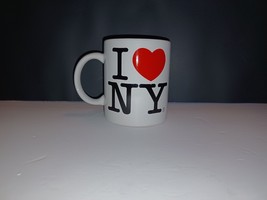 I Heart NY Coffee Mug 11 oz. I love New York Double Sided 2002 Y2K White Ceramic - £7.46 GBP