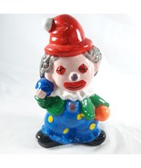 Vintage Clown Coin Bank Happy Scary Clown Ceramic Hand Painted - £12.64 GBP