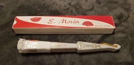 VINTAGE FLORAL PRINT LACE FOLDING HAND FAN - NEW IN BOX - SEALED - $10.00