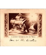 Vintage Christmas Card with Galleon Ship Illustration &amp; &quot;Merry Christmas... - £10.90 GBP