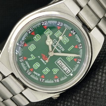 Genuine Vintage Citizen Automatic 8200 Japan Mens D/D Green Watch 608j-a317056-6 - £20.75 GBP