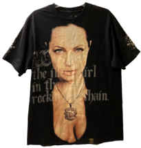 $150 Angelina Jolie Dissizit La Coka Nostra Vintage 2000s Black T-Shirt L - $155.93