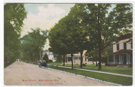 Main Street Whitewater Wisconsin 1908 postcard - £5.13 GBP