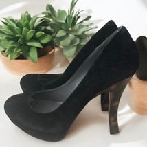 MRKT black suede platforms With Acrylic Animal Print Heels Women’s Size 7.5 - $450.90 MXN