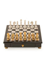 Italfama  French Set Solid Brass Chess Set + Glossy Wooden Chessboard - $769.00