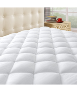 Queen Quilted Mattress Pad Cover with Deep Pocket (8"-21"), Cooling Sof - $42.99