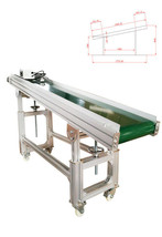 110V 70.8X11.8inch Green PVC Belt Inclined Conveyor for Industrial Trans... - £760.65 GBP
