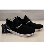 NEW! Nautica Coaster Tennis Shoes Black Slip On Sneakers Youth Boys Girls 5 - £13.88 GBP
