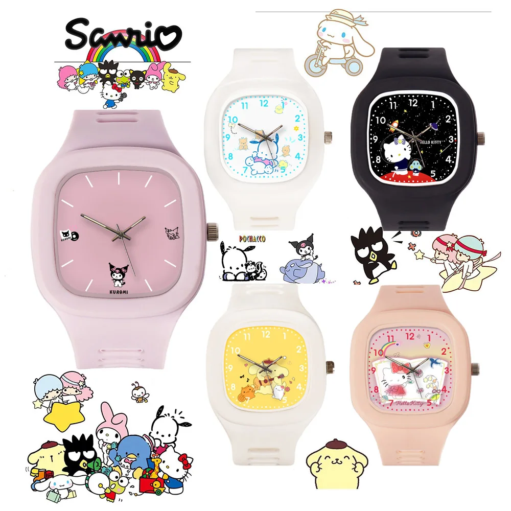 Sanrio Silicone Square Watch Hellokitty Kuromi Cinnamorol Kawaii Anime - £8.41 GBP+