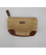 Rosetti Small Clutch Purse Coin Purse Wheat Color Weave Faux Leather Tri... - $7.99