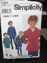 Simplicity 7308 Girls Set of Jackets Pattern - Size 5/6/7/8 Chest 24 to 27 - $7.91